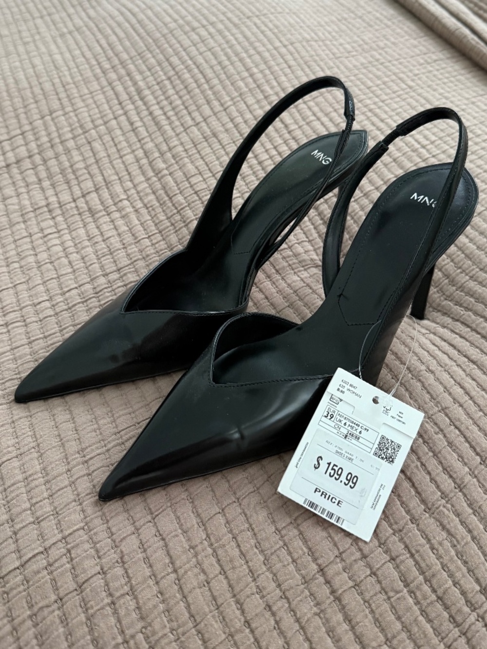 NWT - Black Mango Sling Backs - Picture 2 of 7